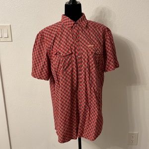 Black Board Beach Squad #9 Plaid Akademiks Snap Button Short Sleeve Size XL